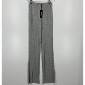 AFRM Los Angeles Leggings Women's XS Heather Grey Flared Leg High Rise New NWT